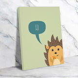 Americanflat - 8" x 10" Woodland Hedgehog 1 by Kate Shephard Wrapped Canvas Wall Art