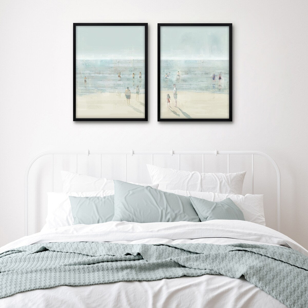 Americanflat - Abstract Wall Art Set - Emerald Beach II, by PI Creative Art