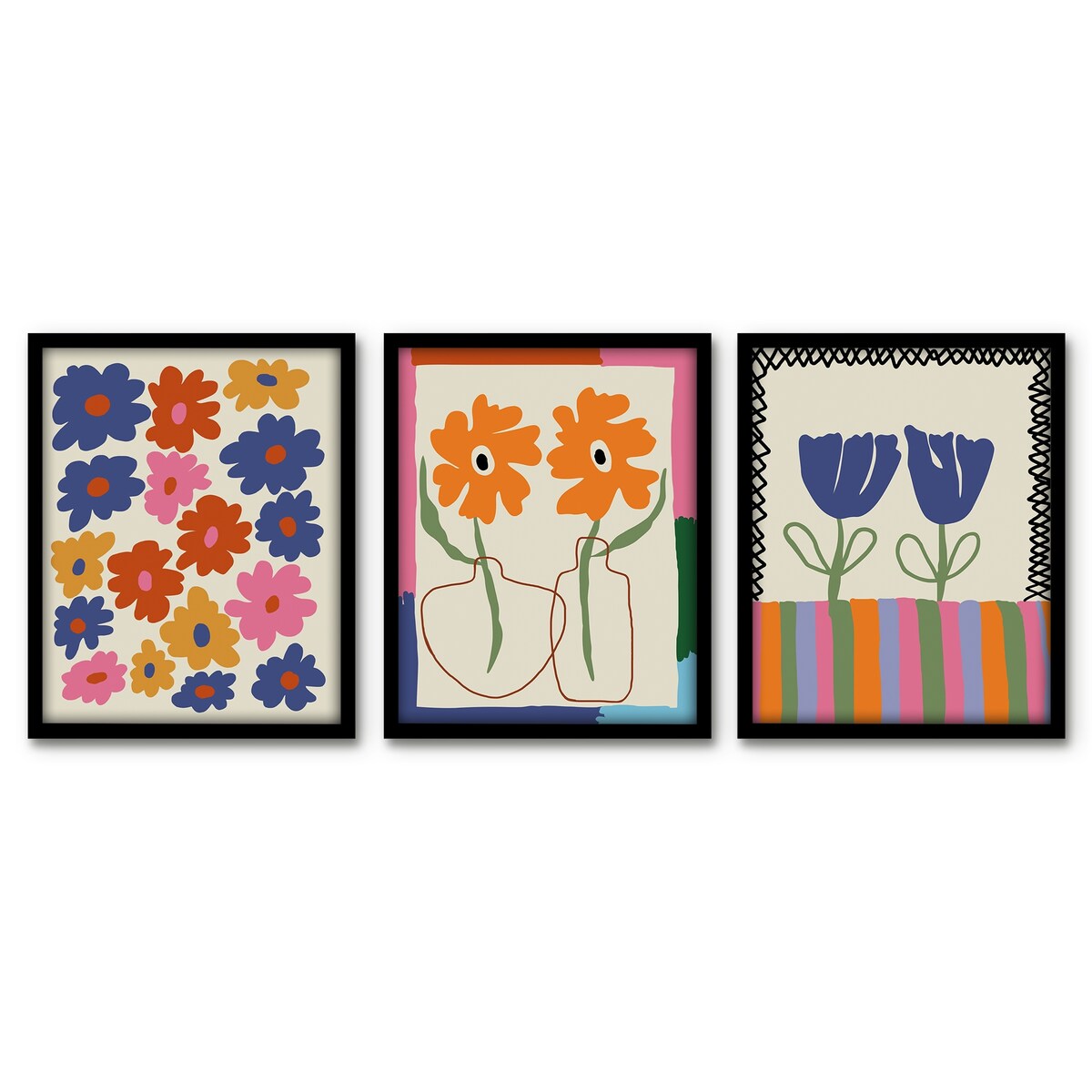 Americanflat - Abstract Wall Art Set - Flower Dreams, Minimal by Miho Art Studio