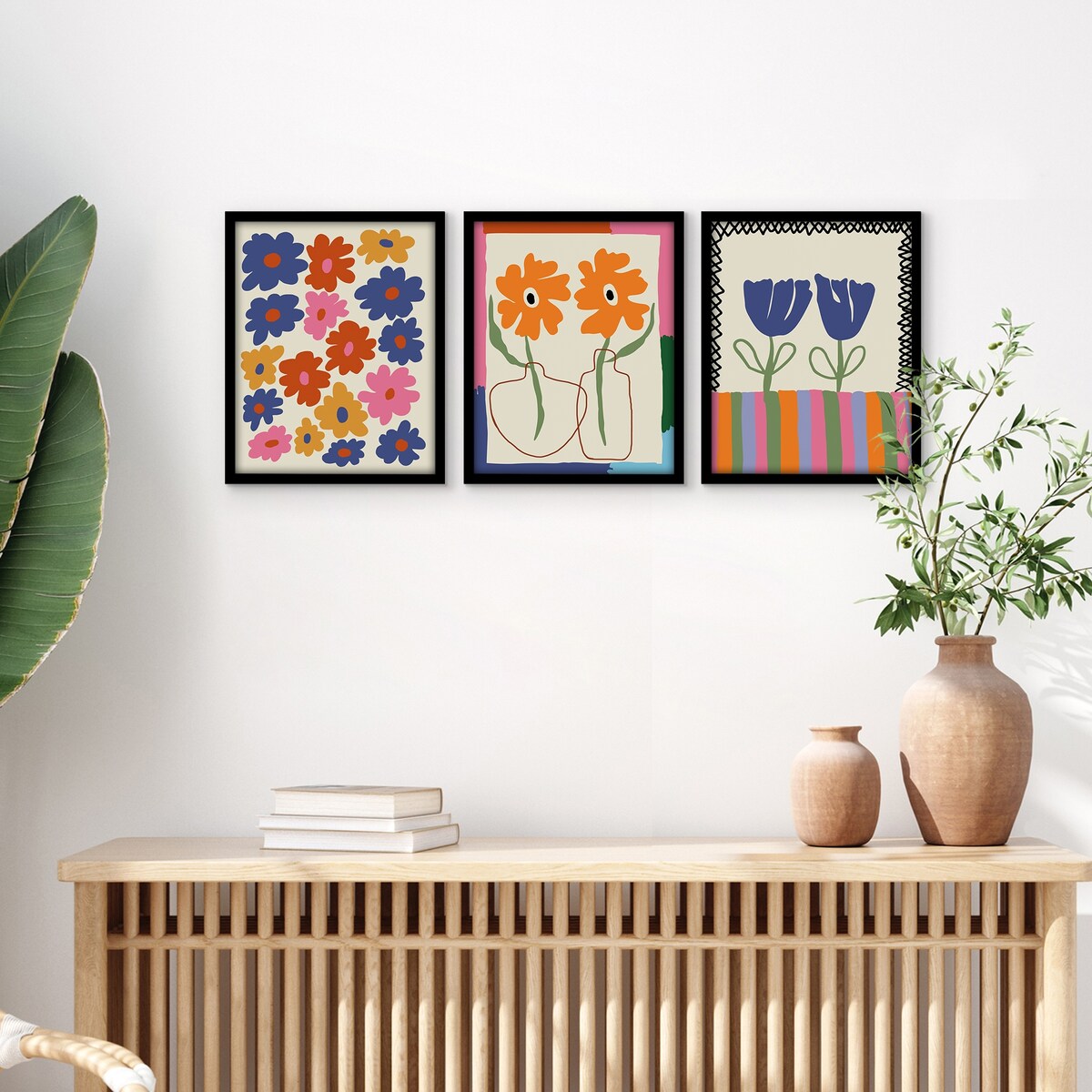 Americanflat - Abstract Wall Art Set - Flower Dreams, Minimal by Miho Art Studio