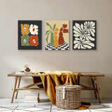 Americanflat - Abstract Wall Art Set - Moonlight Groovy Daisy, by Miho Art Studio