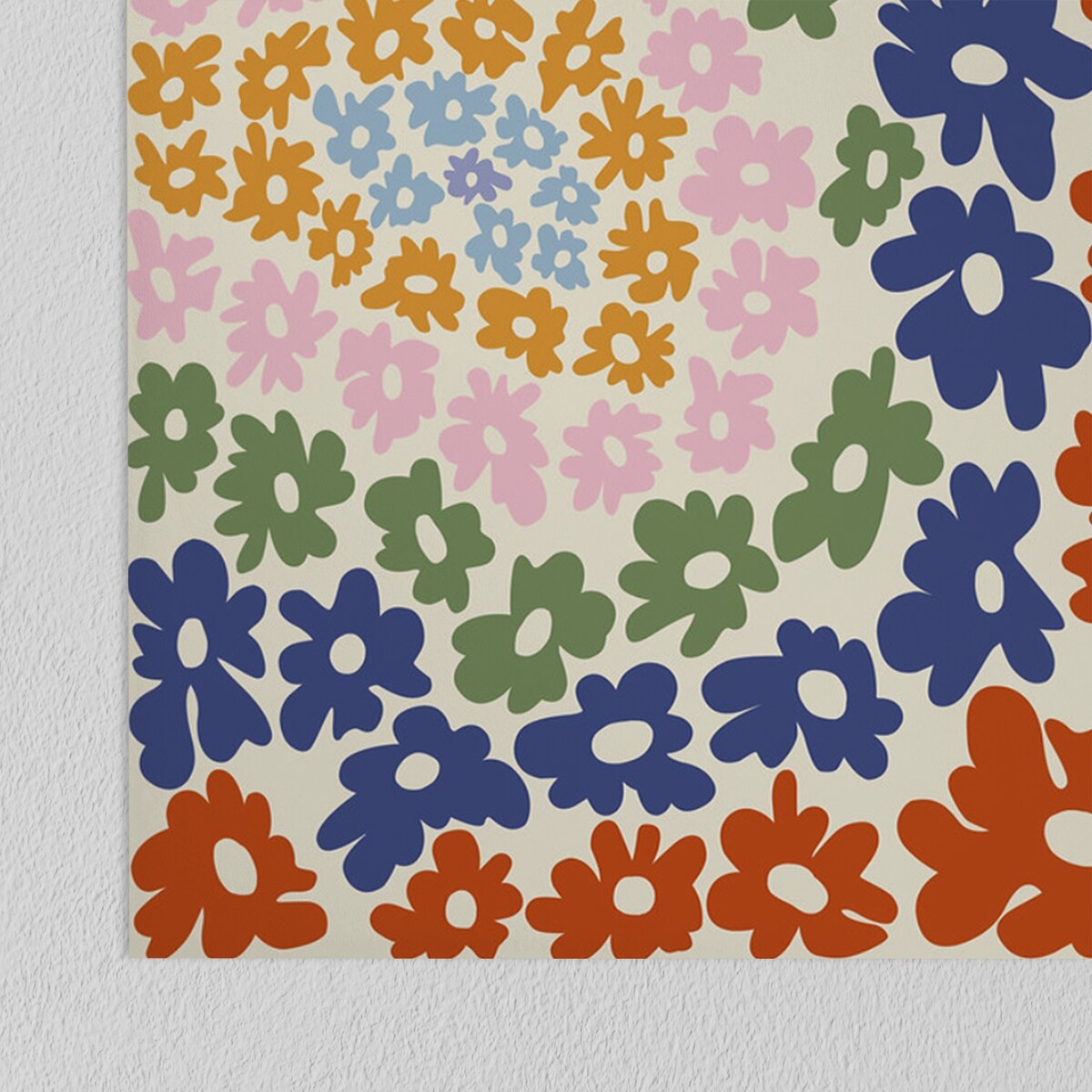 Americanflat - Abstract Wall Art Set - Nursery Poppy Flower, by Miho Art Studio