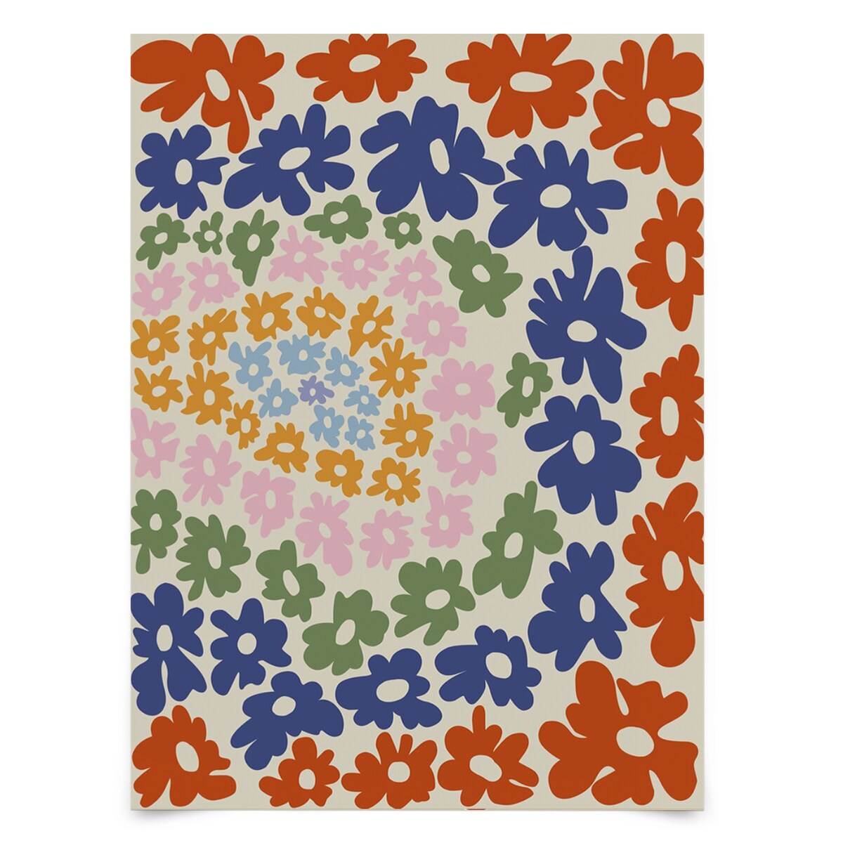 Americanflat - Abstract Wall Art Set - Nursery Poppy Flower, by Miho Art Studio