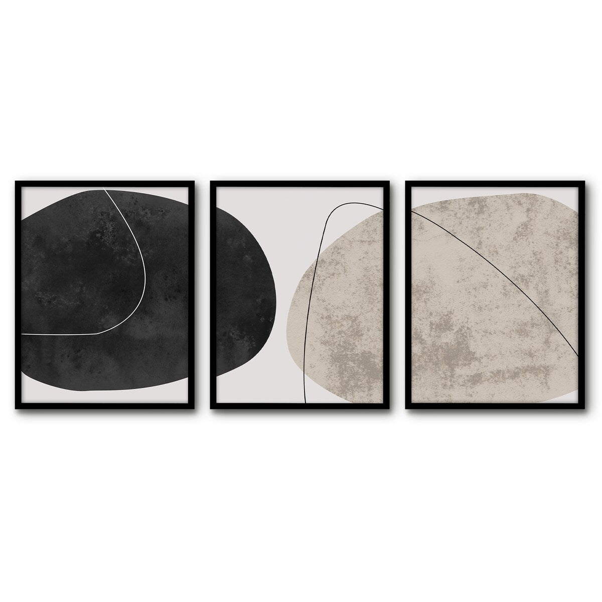 Americanflat - Abstract Wall Art Set - Stones I, Stones by Pop Monica