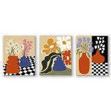 Americanflat - Abstract Wall Art Set - Two Blooming Pottery, by Miho Art Studio