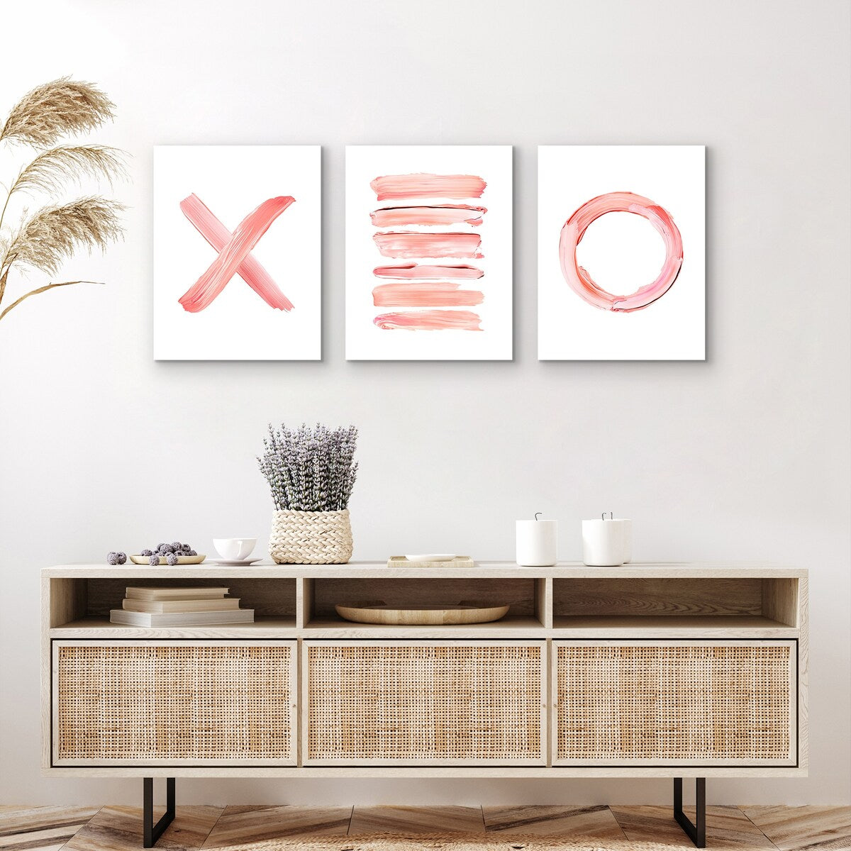 Americanflat - Abstract Wall Art Set - X In Pink, by Gal Design