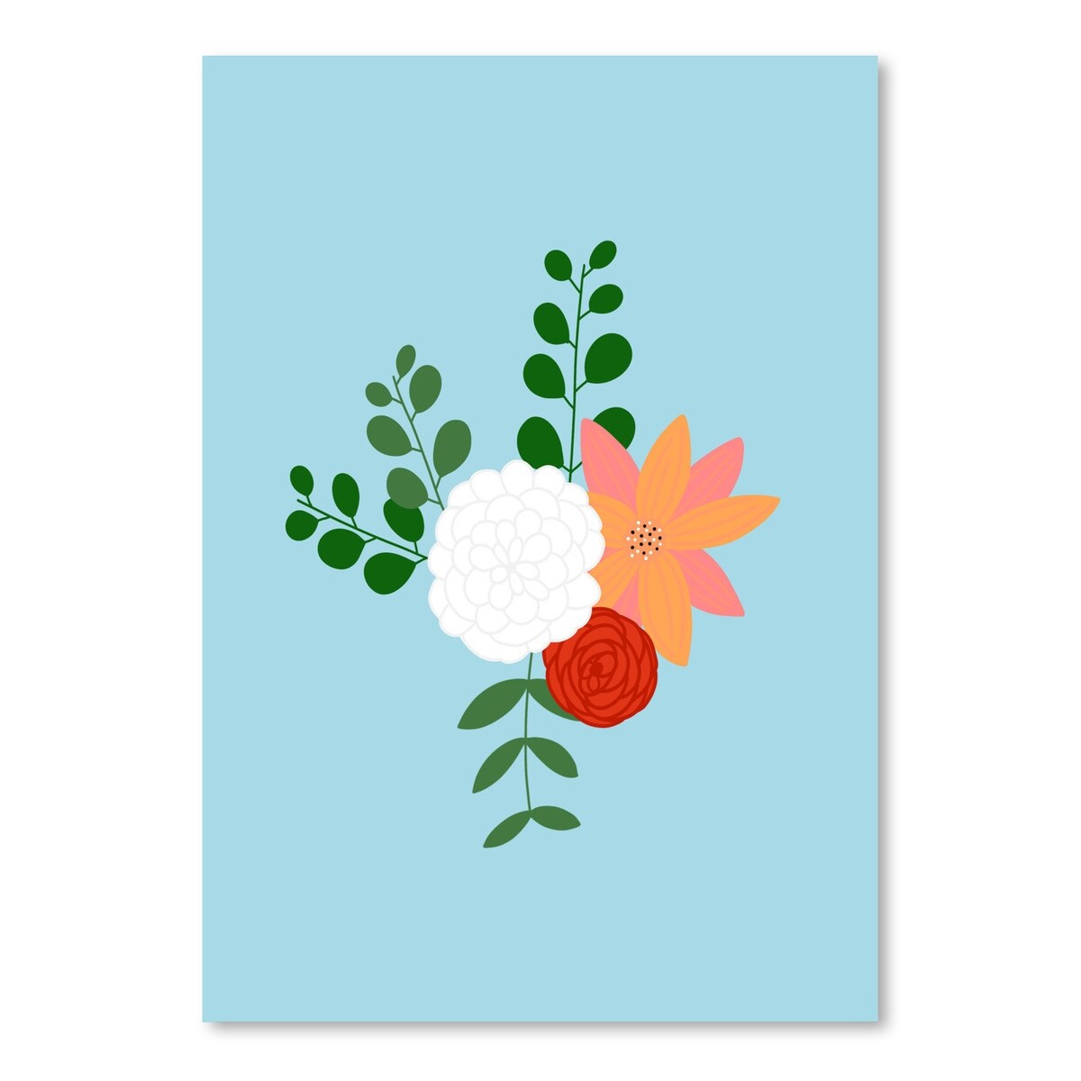 Americanflat - Floral by Ella Seymour Design - 16"x20" Poster Art Print