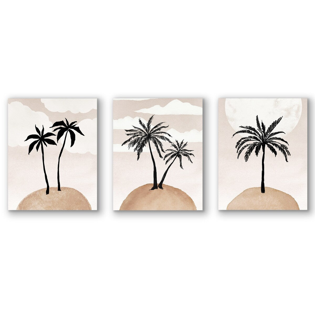 Americanflat - Rustic Wall Art Set - Abstract Palm 3, by Gal Design