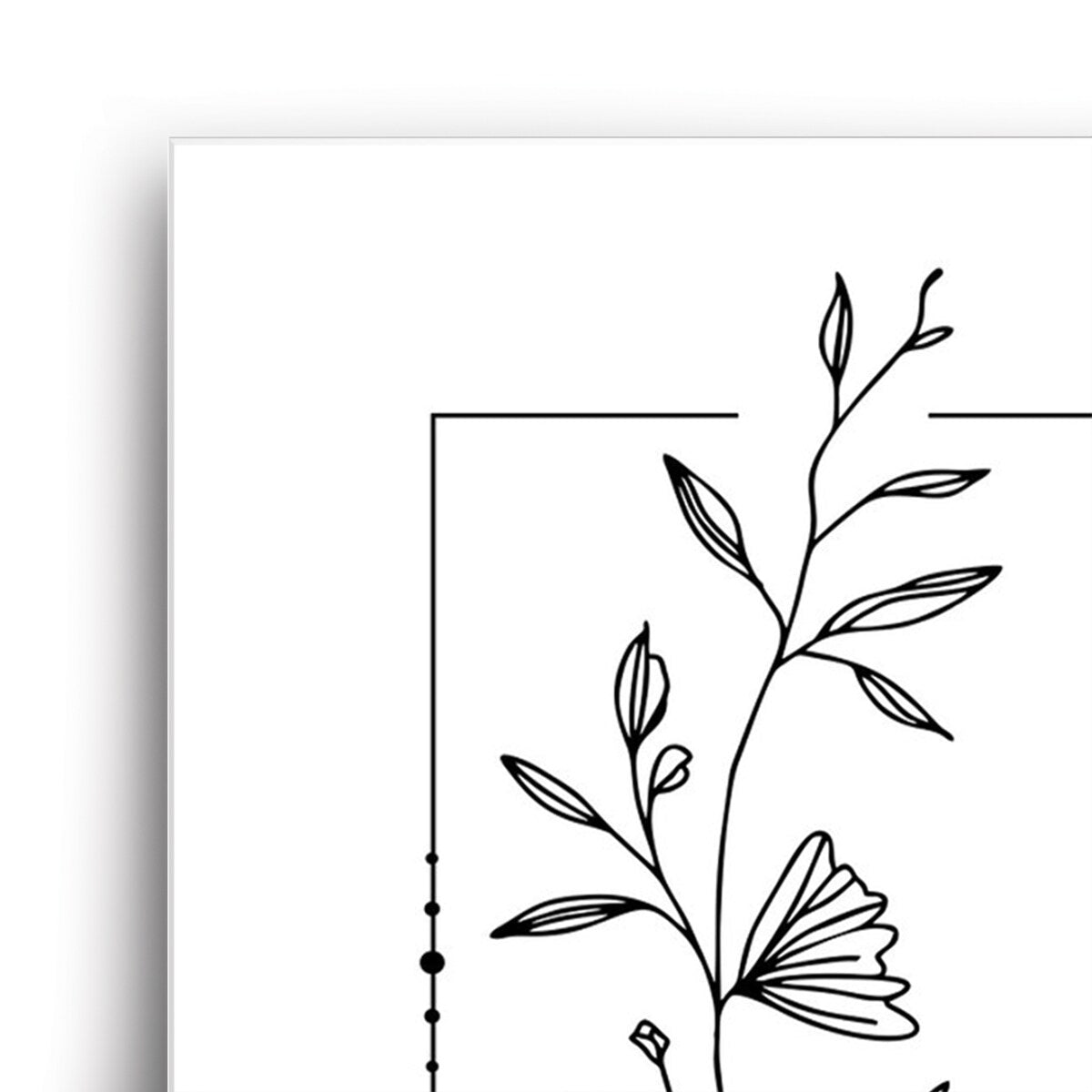 Americanflat - Rustic Wall Art Set - Botanical Minimalist, Flowers by Artvir