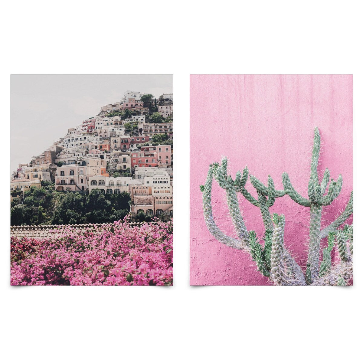 Americanflat - Rustic Wall Art Set - Positano, Cactus at by Sisi and Seb