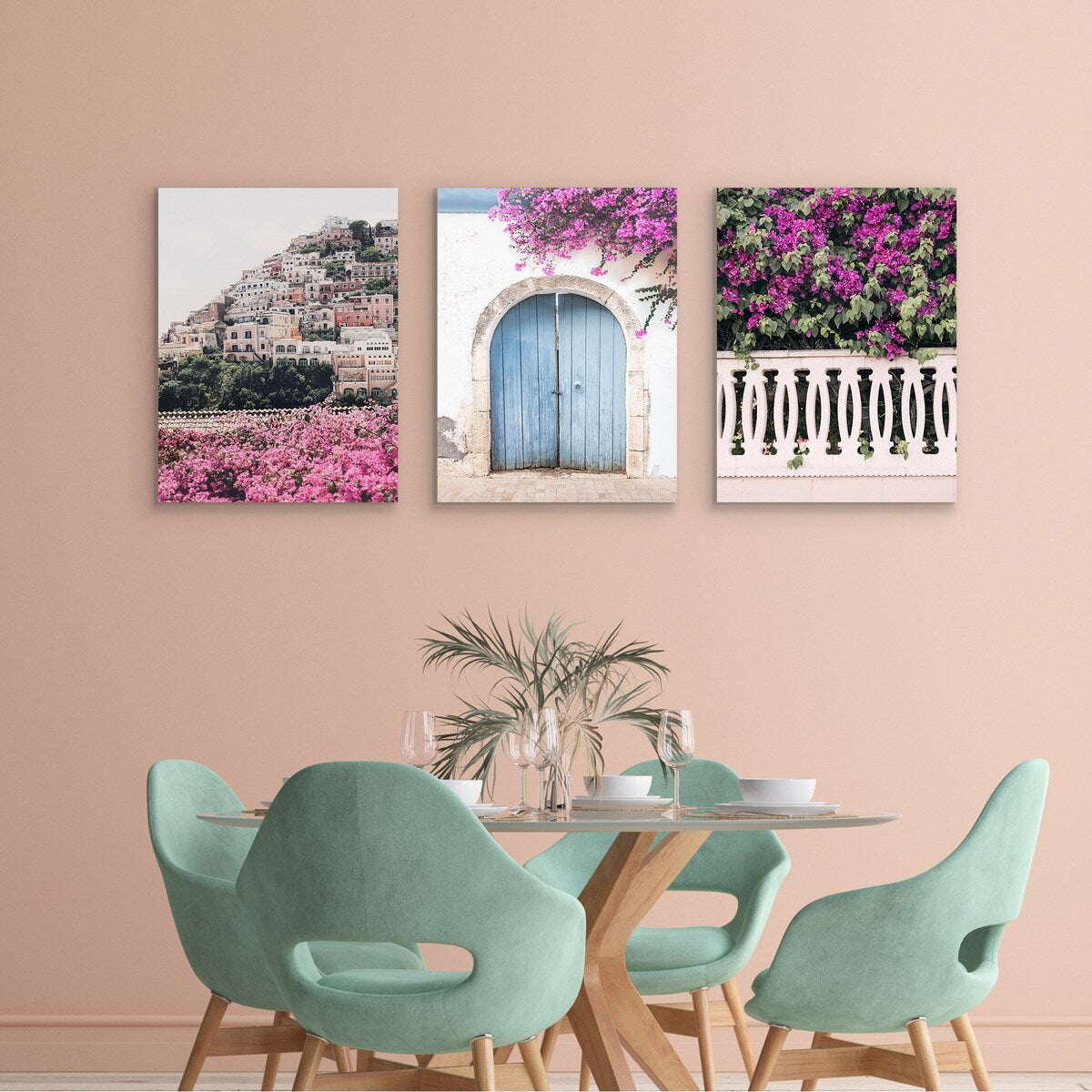 Americanflat - Rustic Wall Art Set - Positano, Greek Door, by Sisi and Seb