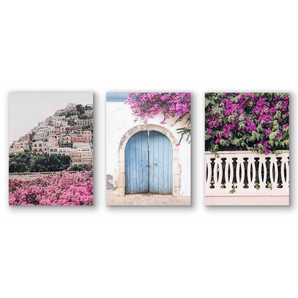 Americanflat - Rustic Wall Art Set - Positano, Greek Door, by Sisi and Seb
