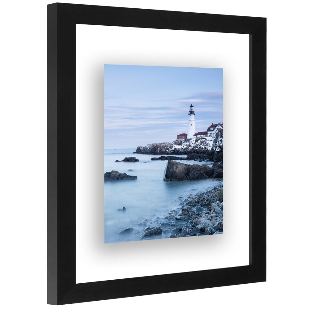 Americanflat 10 Pack - 8x10 Black Floating Frames - Modern Picture Frames Designed to Display Floating Photographs