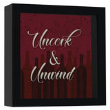 Americanflat 8x8 Inch Uncork & Unwind Shadow Box Frame, Black