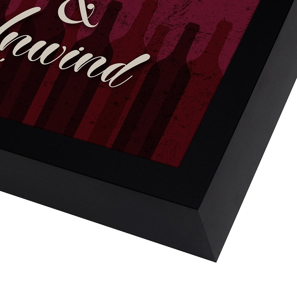 Americanflat 8x8 Inch Uncork & Unwind Shadow Box Frame, Black