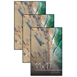 Americanflat 11x17 Snap In Picture Frame, Black, 3 Pack