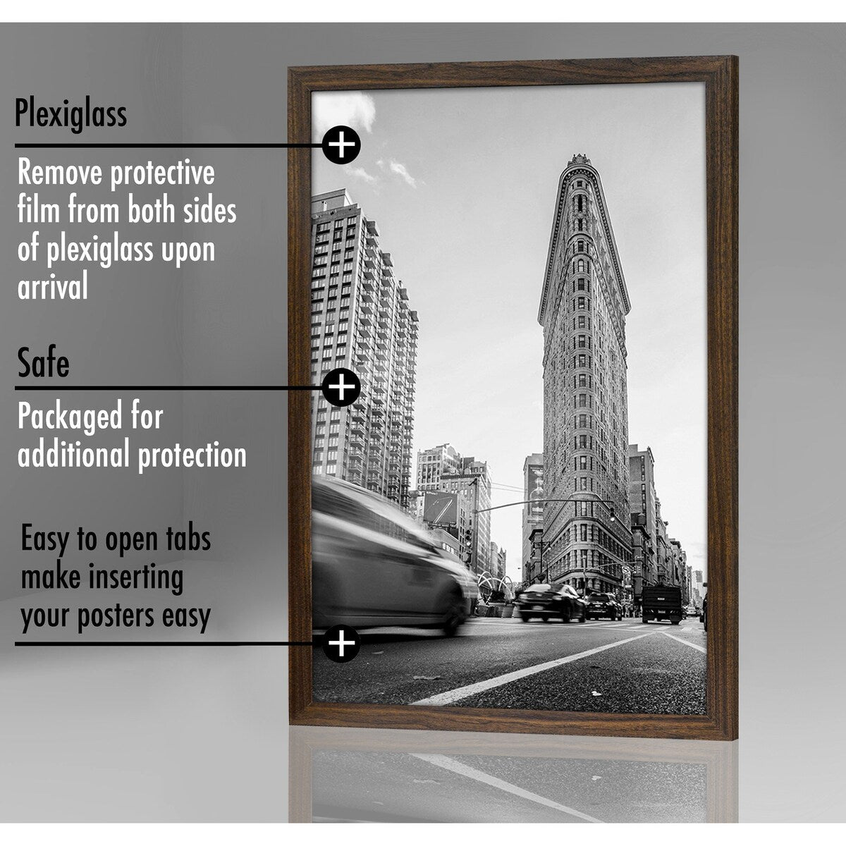 Americanflat 24x36 Poster frame, Mahogany