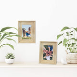 Americanflat Rustic Lodge Frame in Distressed MDF with Polished Glass - Horizontal and Vertical Formats for Wall and Tabletop