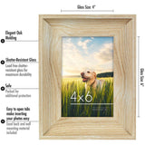 Americanflat Rustic Lodge Frame in Distressed MDF with Polished Glass - Horizontal and Vertical Formats for Wall and Tabletop