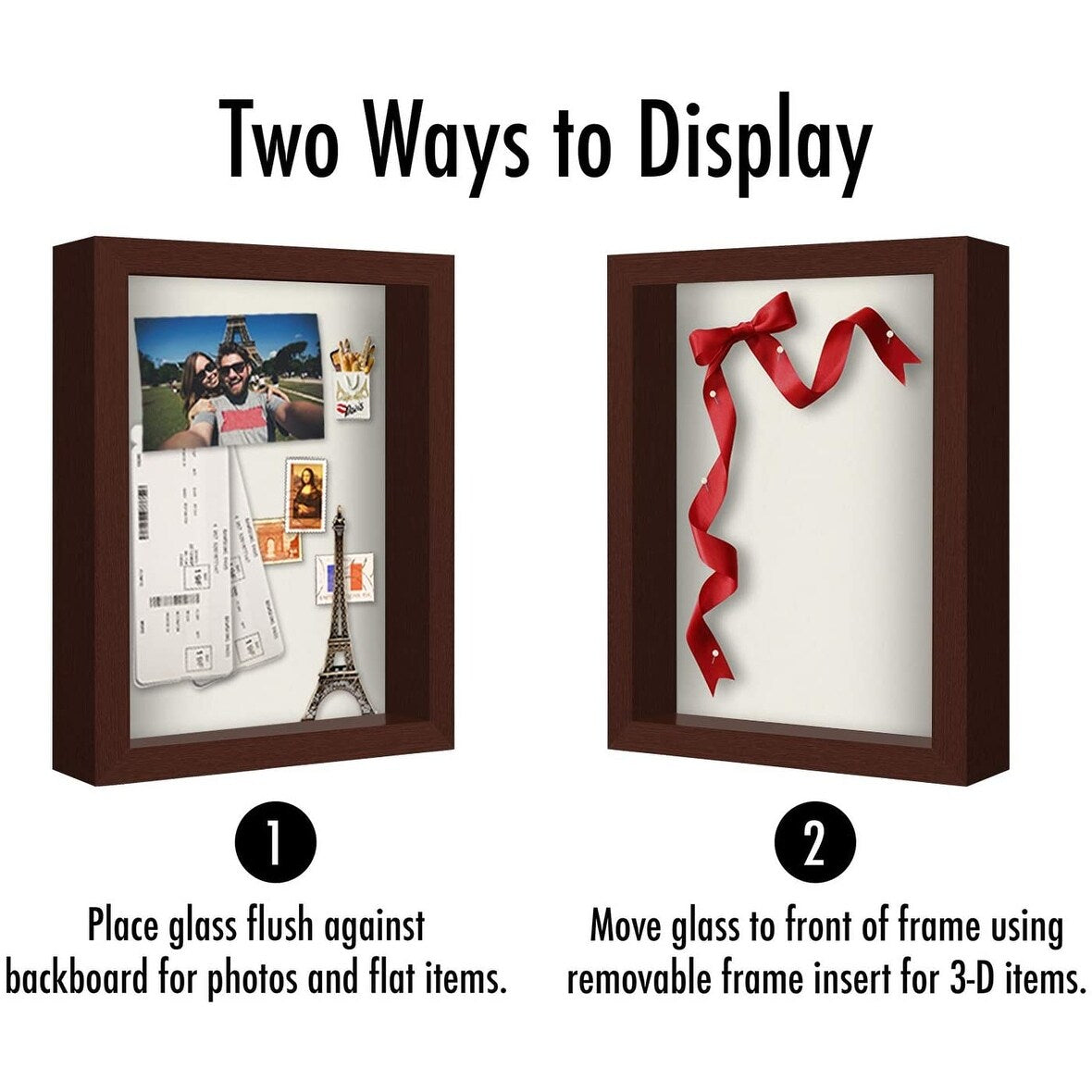 Americanflat 8x10 Shadow Box Frame, Mahogany