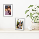 Americanflat 5x7 Picture Frame with Mat for 4x6, Silver