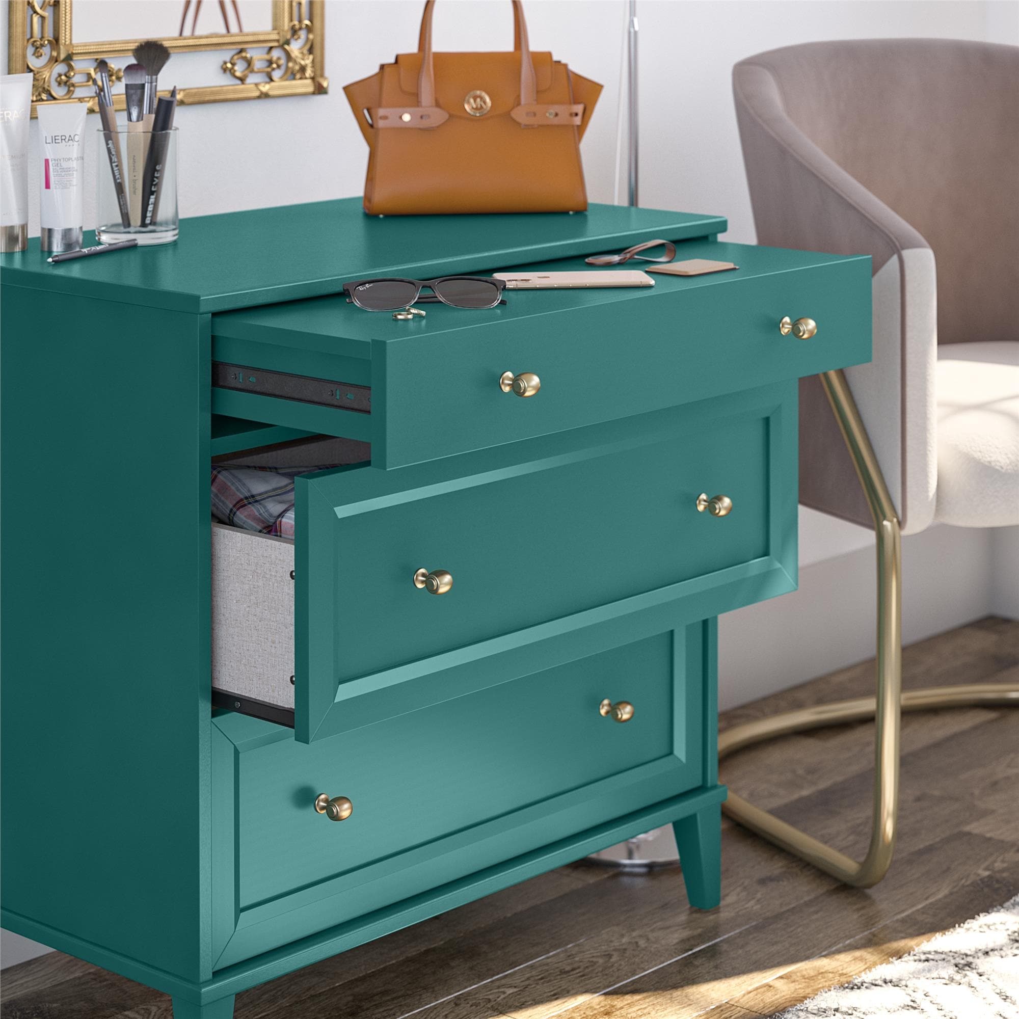 Ameriwood Home Monticello 2 Drawer Dresser w/ Pull-out Desk