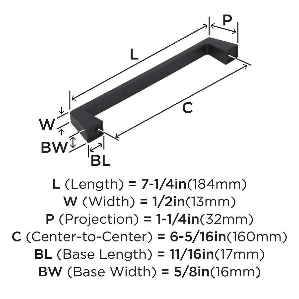 Amerock Blackrock Kitchen Cabinet Pull