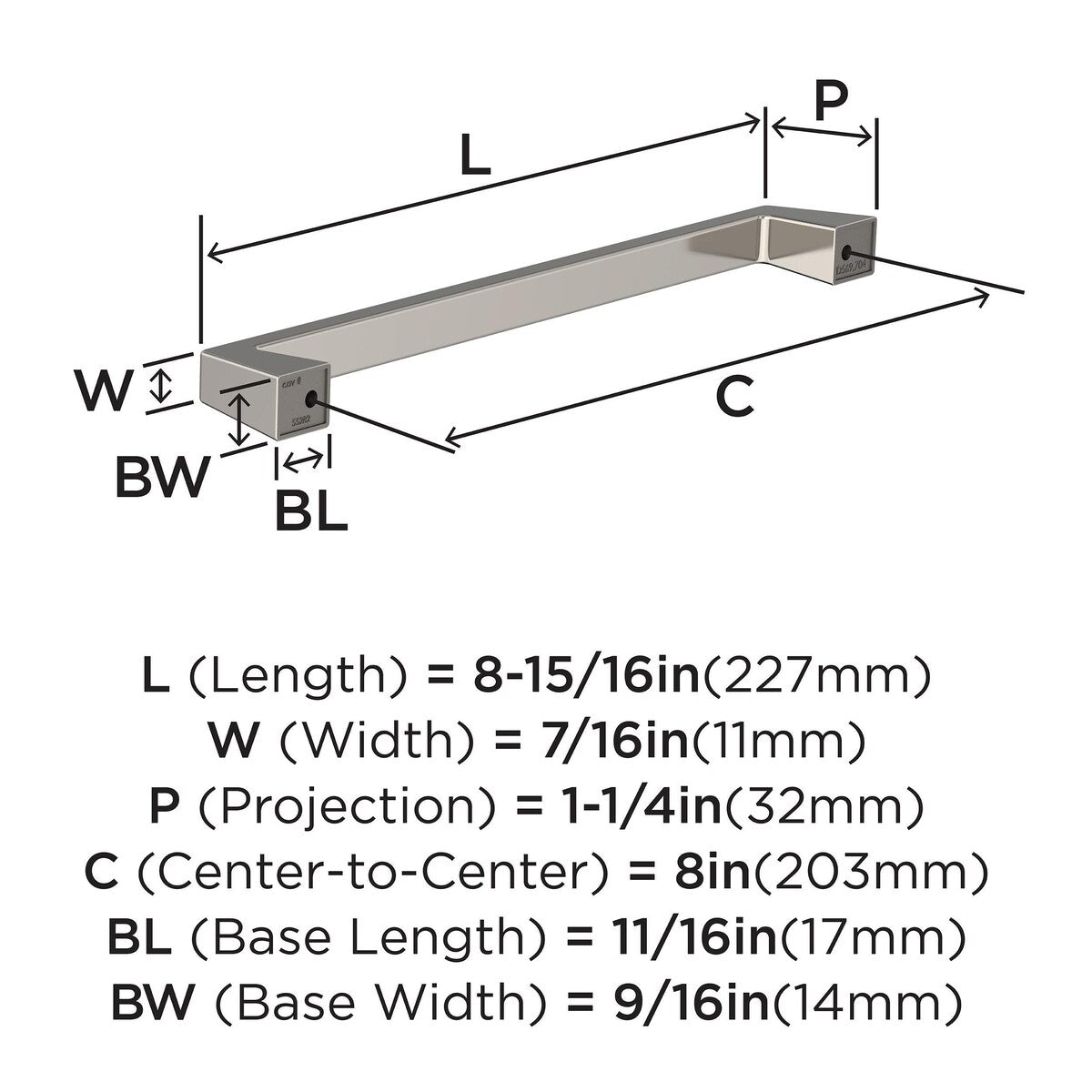 Amerock Blackrock Kitchen Cabinet Pull