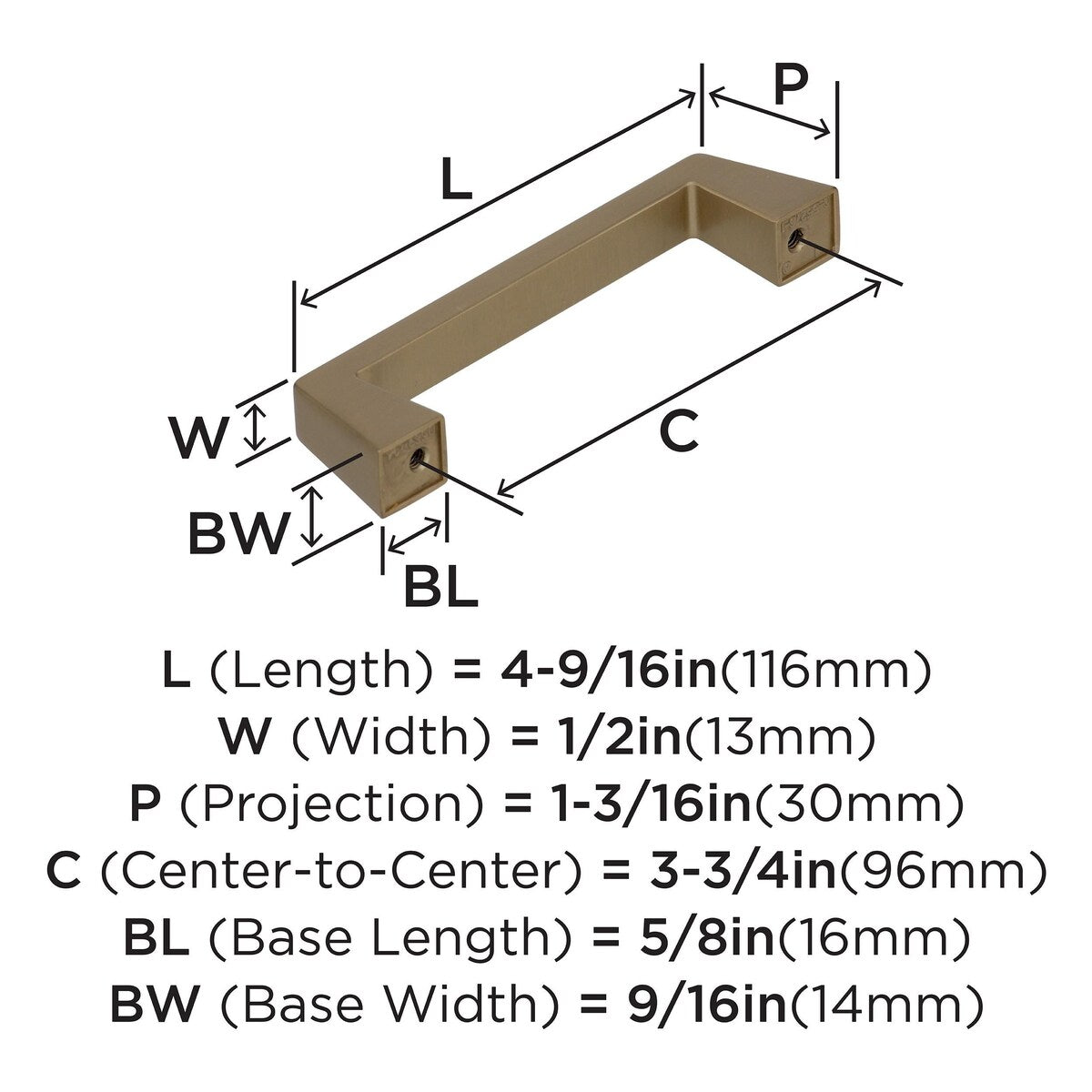 Amerock Blackrock Kitchen Cabinet Pull