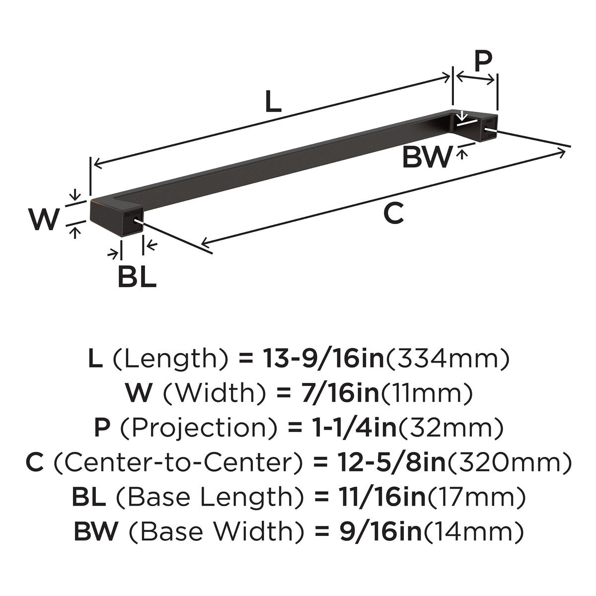 Amerock Blackrock Kitchen Cabinet Pull