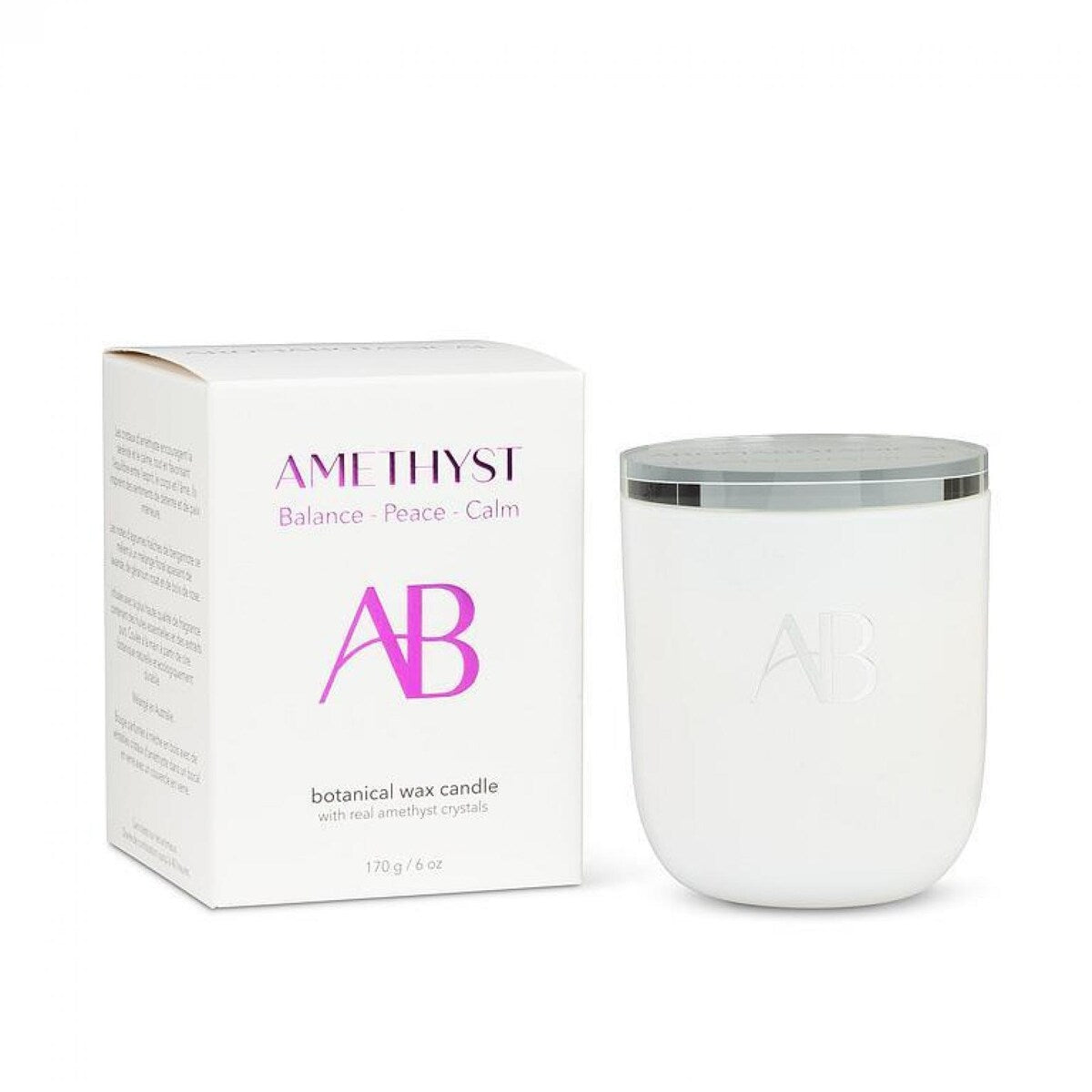 Amethyst Crystal Candle