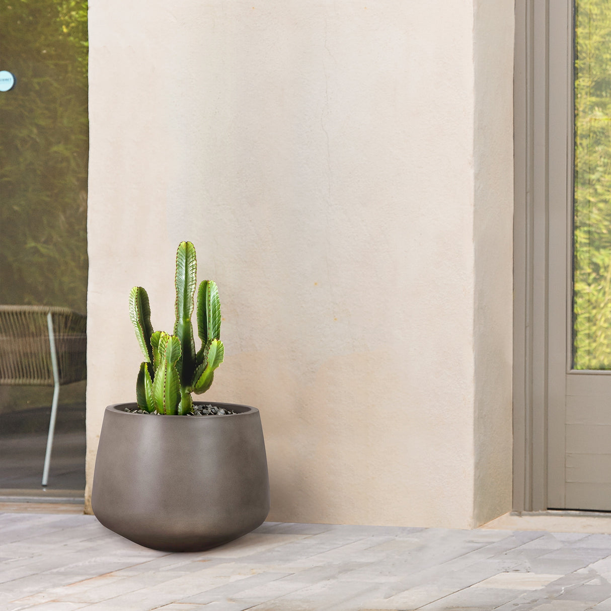 Amethyst Modern Lightweight Concrete Indoor or Outdoor Planter