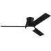 Amici 48 in. Indoor Black Low Profile Standard Ceiling Fan with Bright White Integrated LED Light Kit, Remote Included