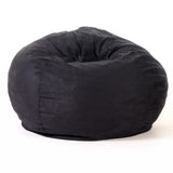 Amira Traditional 5 Foot Suede Bean Bag, Black