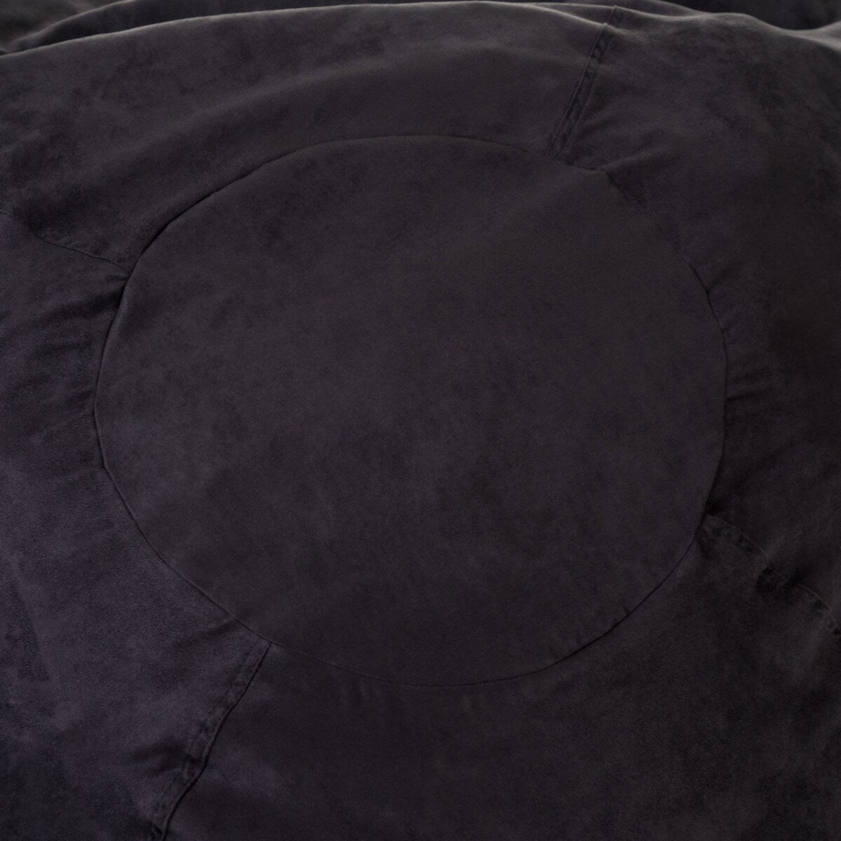 Amira Traditional 5 Foot Suede Bean Bag, Black