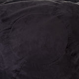 Amira Traditional 5 Foot Suede Bean Bag, Black