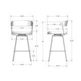 Amisco Ludwig Swivel Counter and Bar Stool