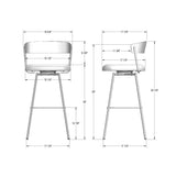 Amisco Ludwig Swivel Counter and Bar Stool