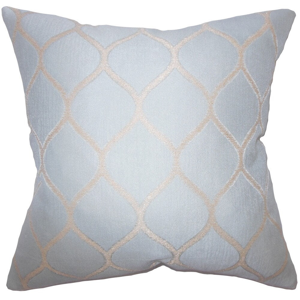 Amisquew Geometric 24-inch Feather Throw Pillow - Blue