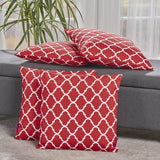 Amorie Quatrefoil Fabric Pillow (Set of 4) by Christopher Knight Home