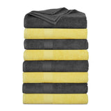 Cotton 600 GSM Highly Absorbent Bath Towels 30x54 Inch by Ample Decor - Pack of 8