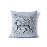 Antlered Garden Throw Pillow Cover