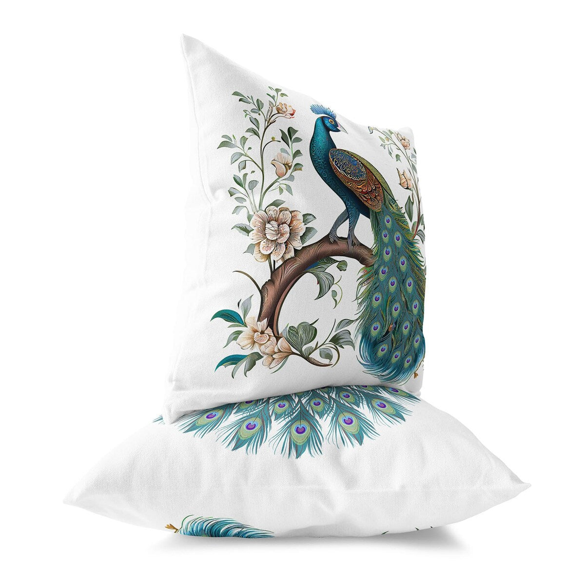Amrita Sen Peacock Panache Indoor Outdoor Pillow with Removable Cover