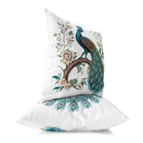 Amrita Sen Peacock Panache Indoor Outdoor Pillow with Removable Cover