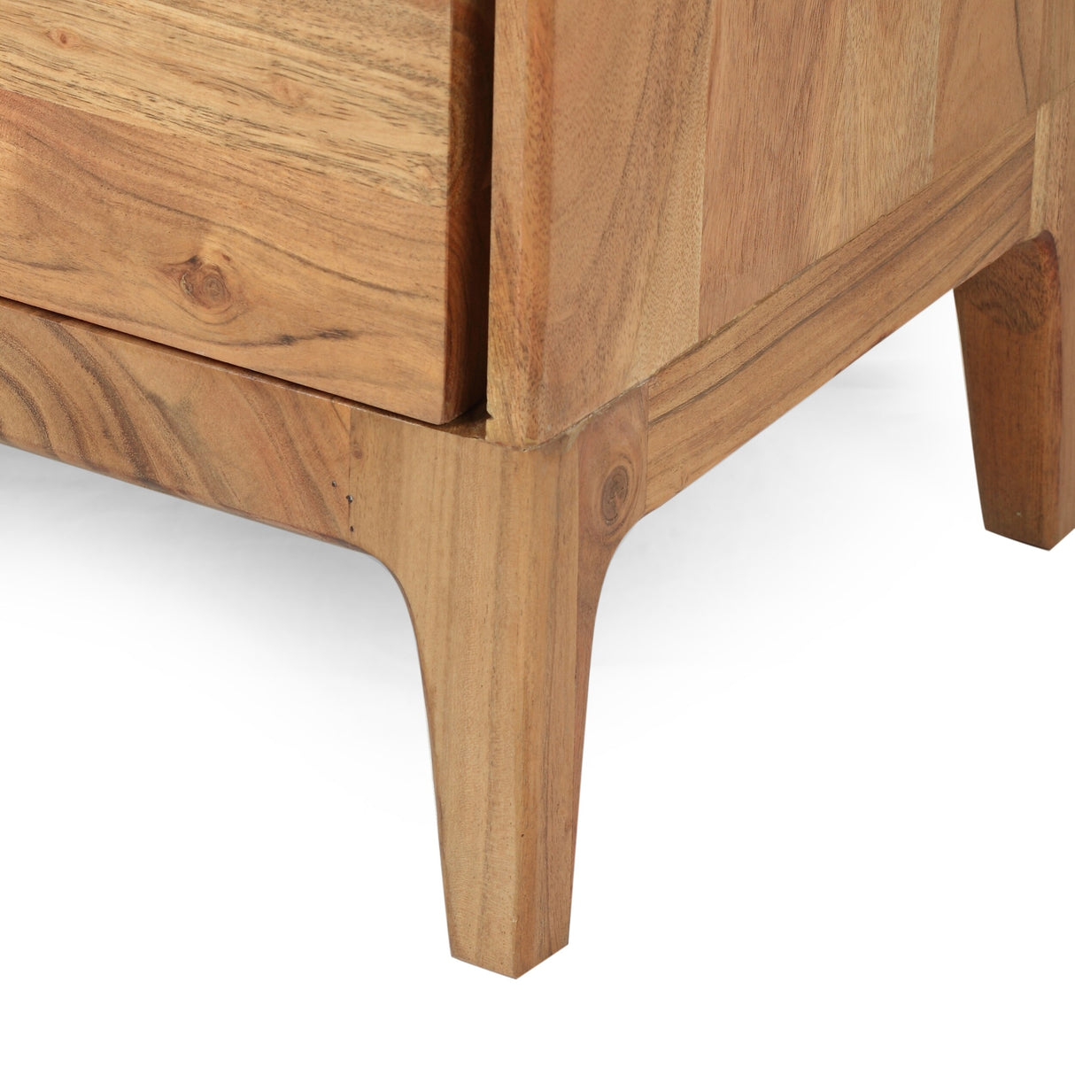 Amwiler Modern Handcrafted Acacia Wood Side Table by Christopher Knight Home