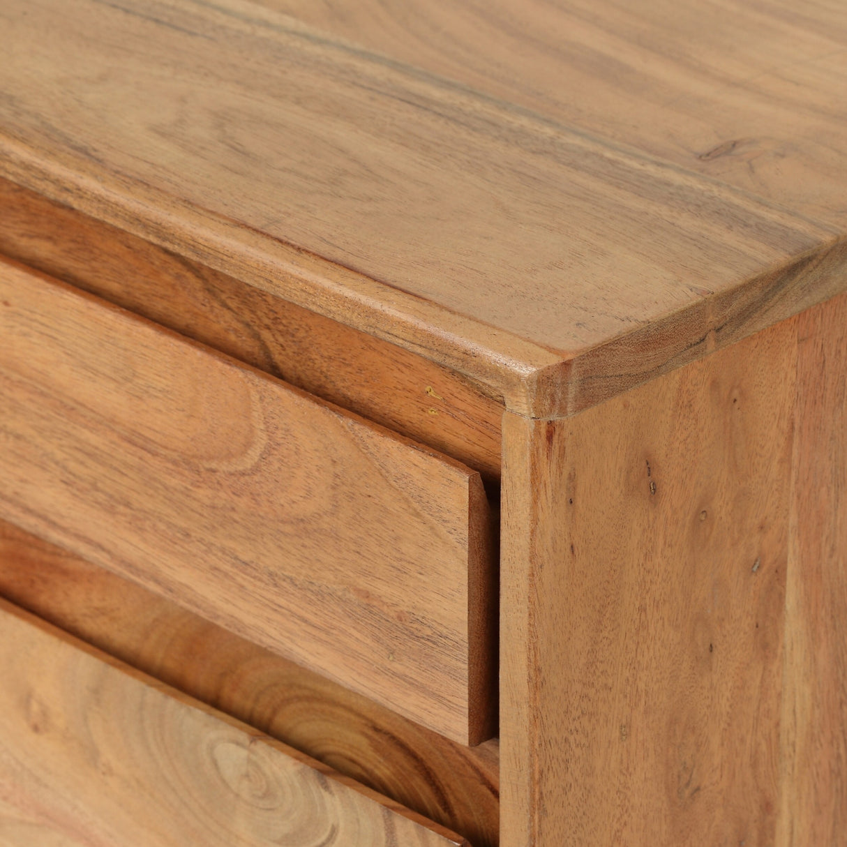 Amwiler Modern Handcrafted Acacia Wood Side Table by Christopher Knight Home
