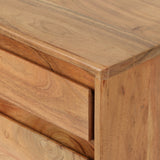 Amwiler Modern Handcrafted Acacia Wood Side Table by Christopher Knight Home