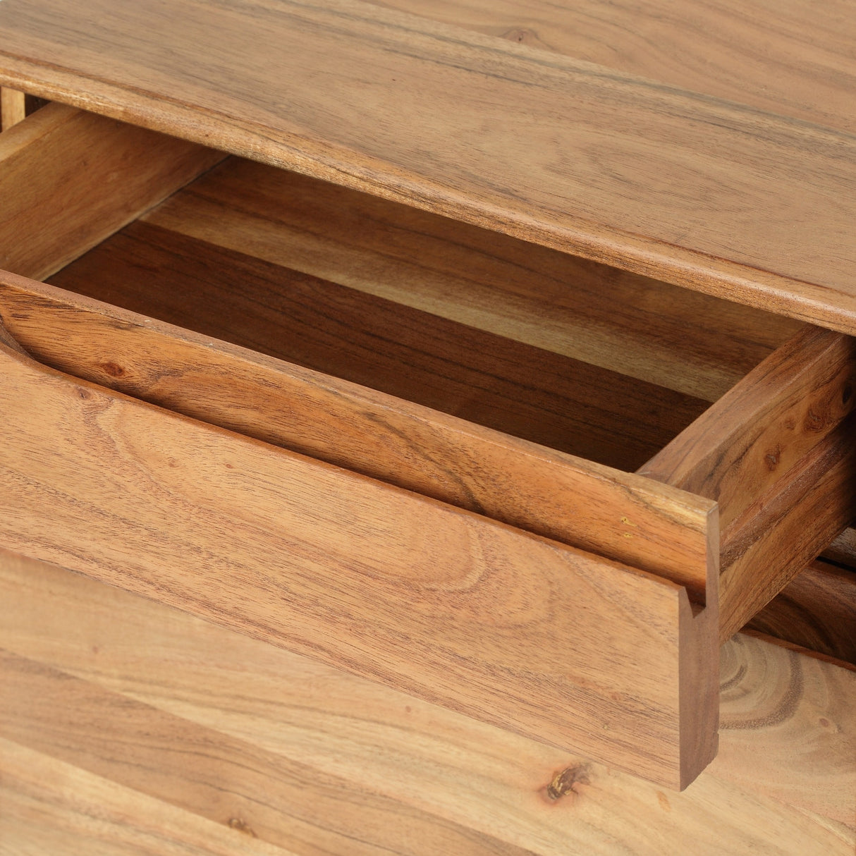 Amwiler Modern Handcrafted Acacia Wood Side Table by Christopher Knight Home