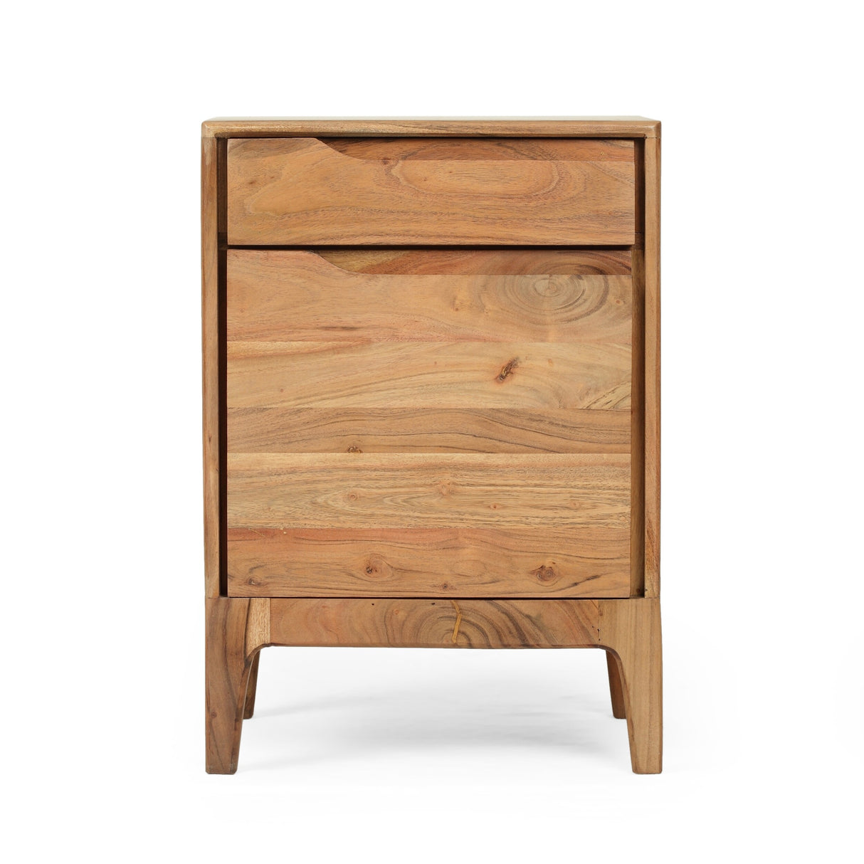 Amwiler Modern Handcrafted Acacia Wood Side Table by Christopher Knight Home