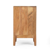 Amwiler Modern Handcrafted Acacia Wood Side Table by Christopher Knight Home